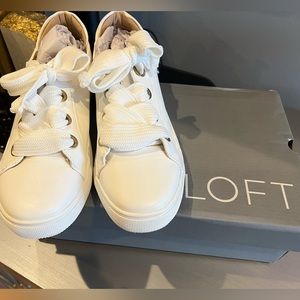 Loft white fashion sneaker, new in box! Size 7.5